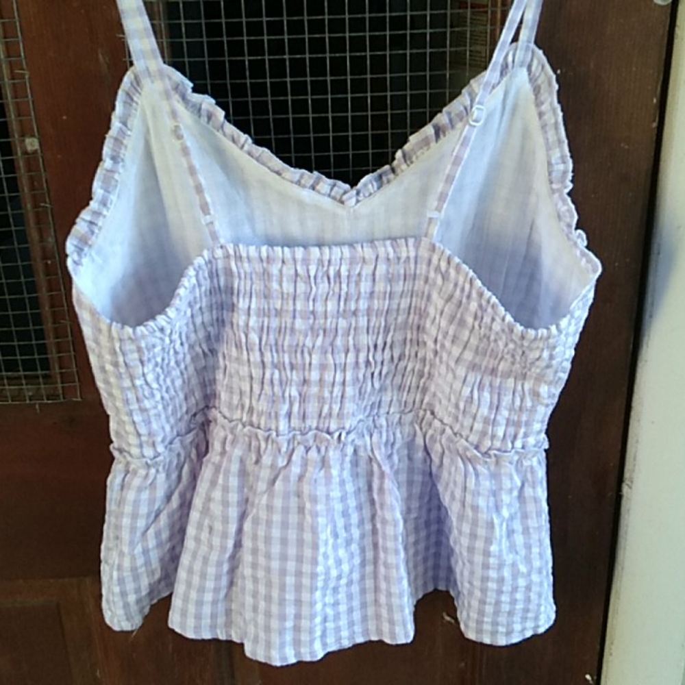 Nwt Lavender &White Gingham Tank (S) - Picture 5 of 10